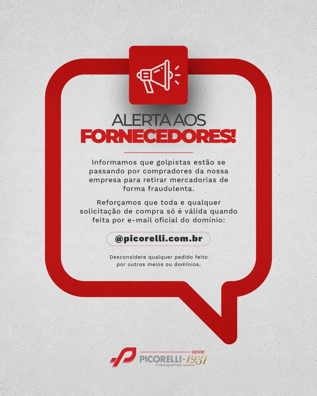 Comunicado importante