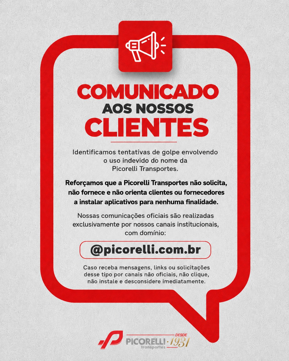 Comunicado importante